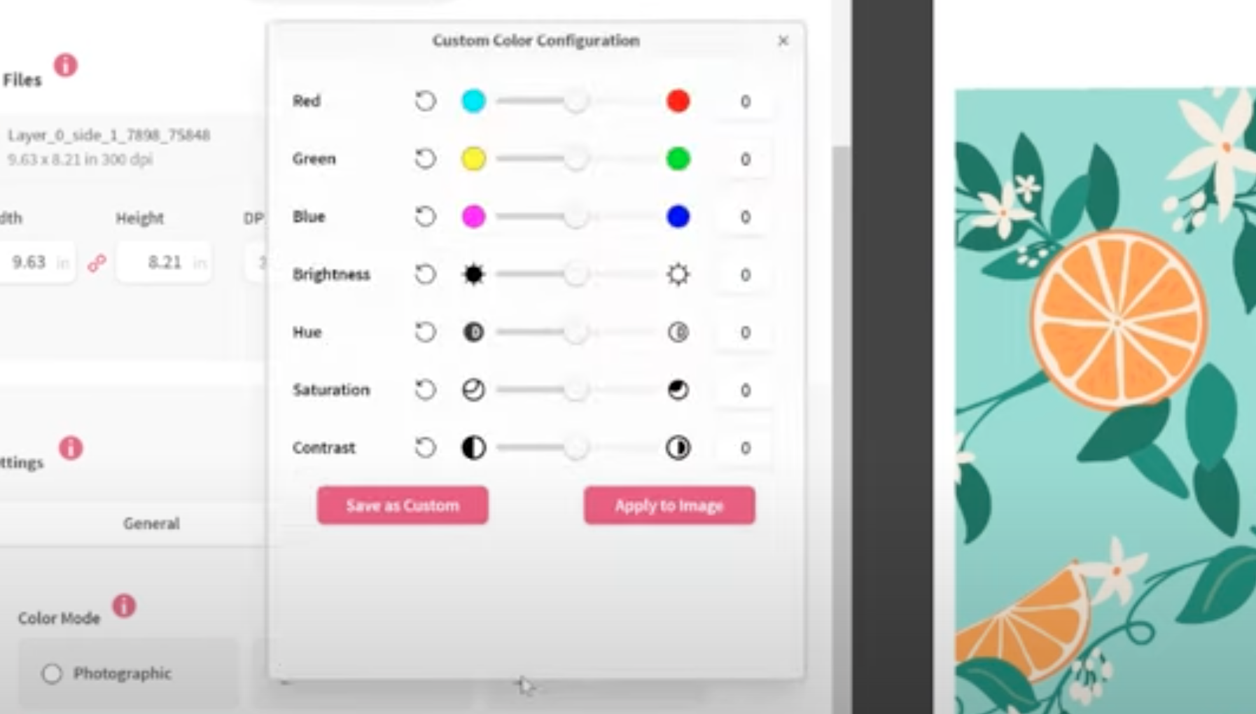 Custom color configuration options in Sawgrass PrintMate