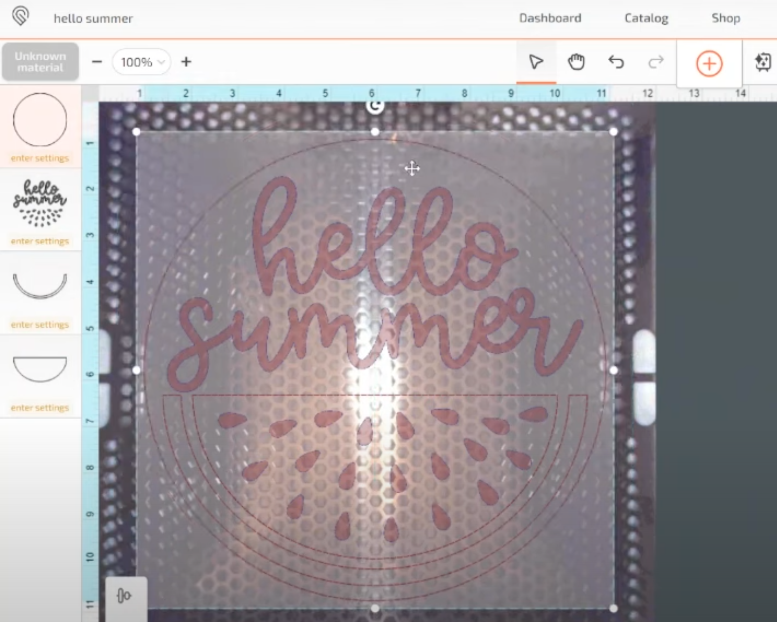 View uploaded design in Glowforge.