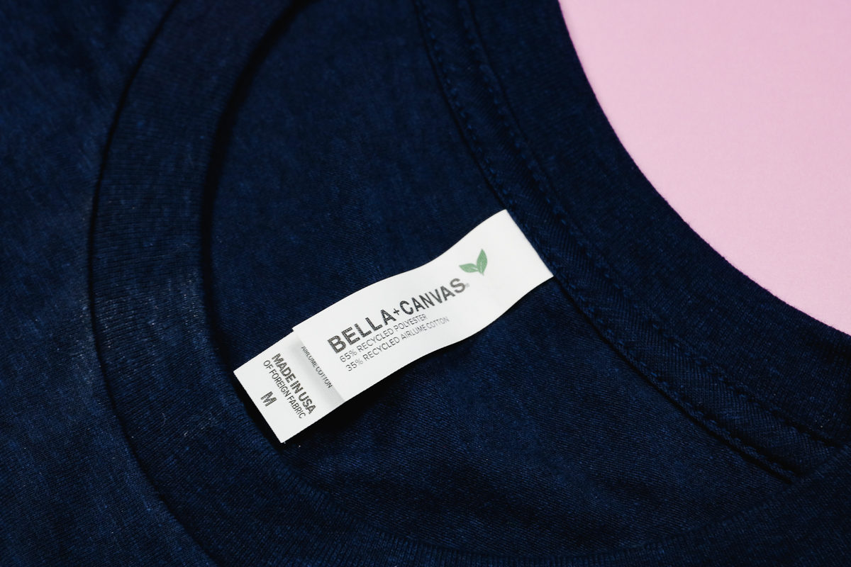 EcoMax recycled tee tag.