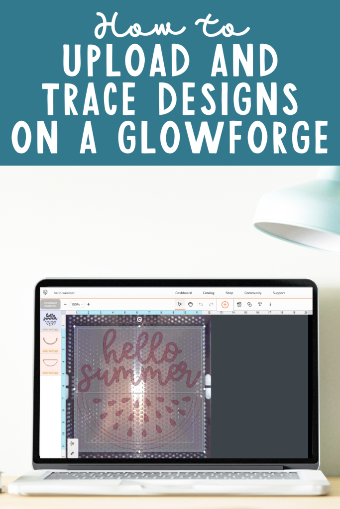 upload and trace on a glowforge
