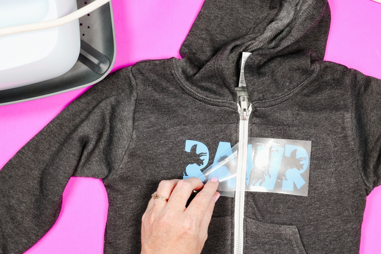 How to Add HTV on a ZipUp Hoodie Angie Holden The Country Chic Cottage