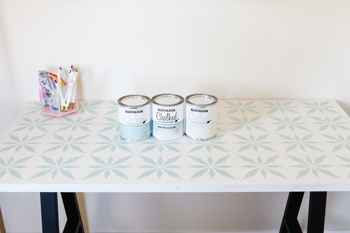 large stenciled surface using a cricut machine