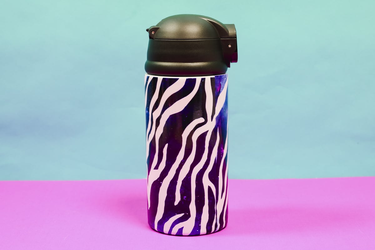 Blue zebra finished tumbler.