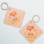 Finished sublimation key chains from Cricut Design Space.