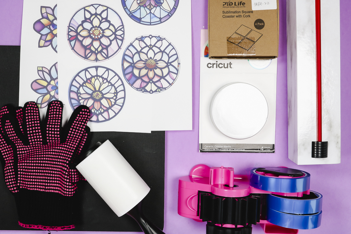 Sublimation coaster supplies.