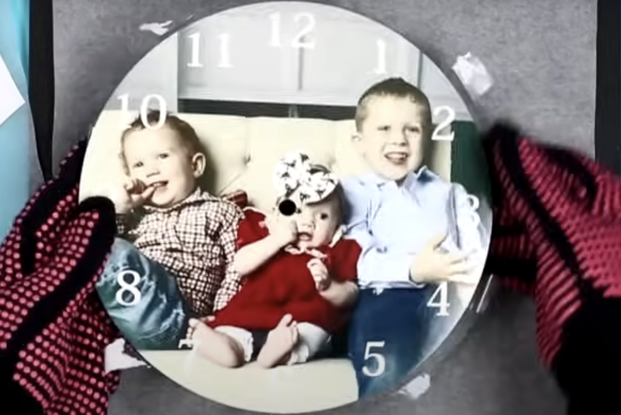 Remove sublimation print to reveal photo on clock.
