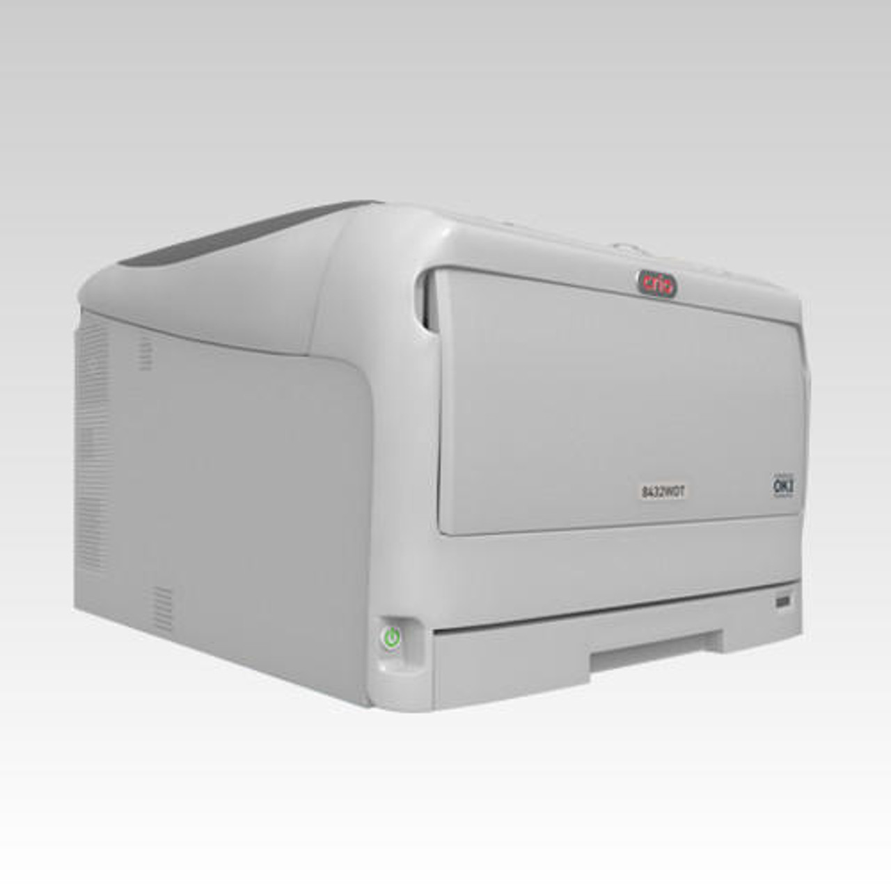 side view of crio white toner printer