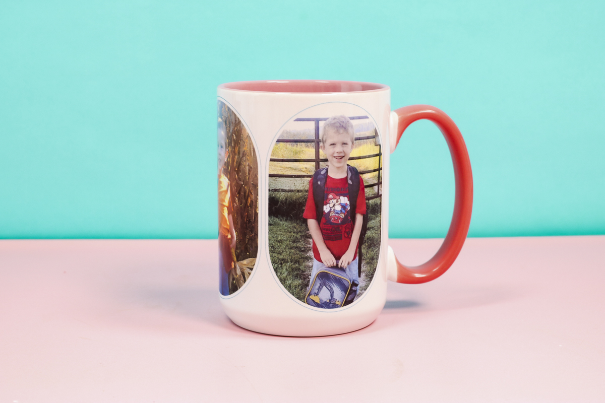 Photo sublimation mug gift idea.
