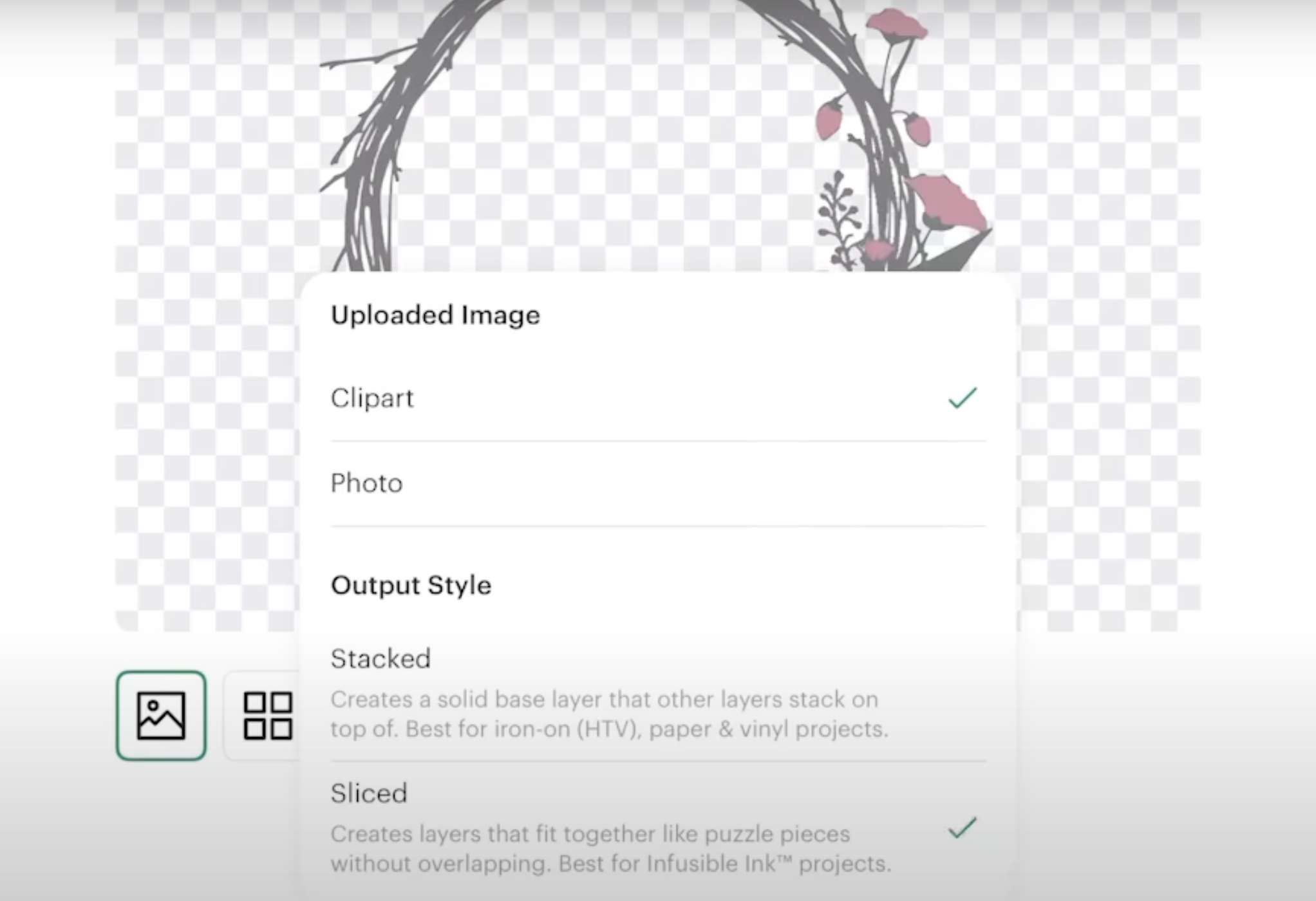 Select how you want the image uploaded.