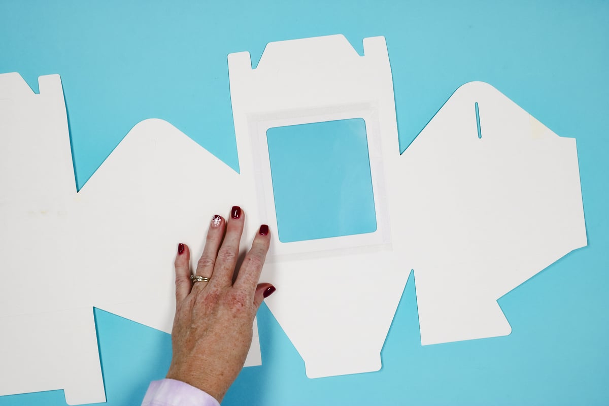 Place film on inside of sublimation gift box.