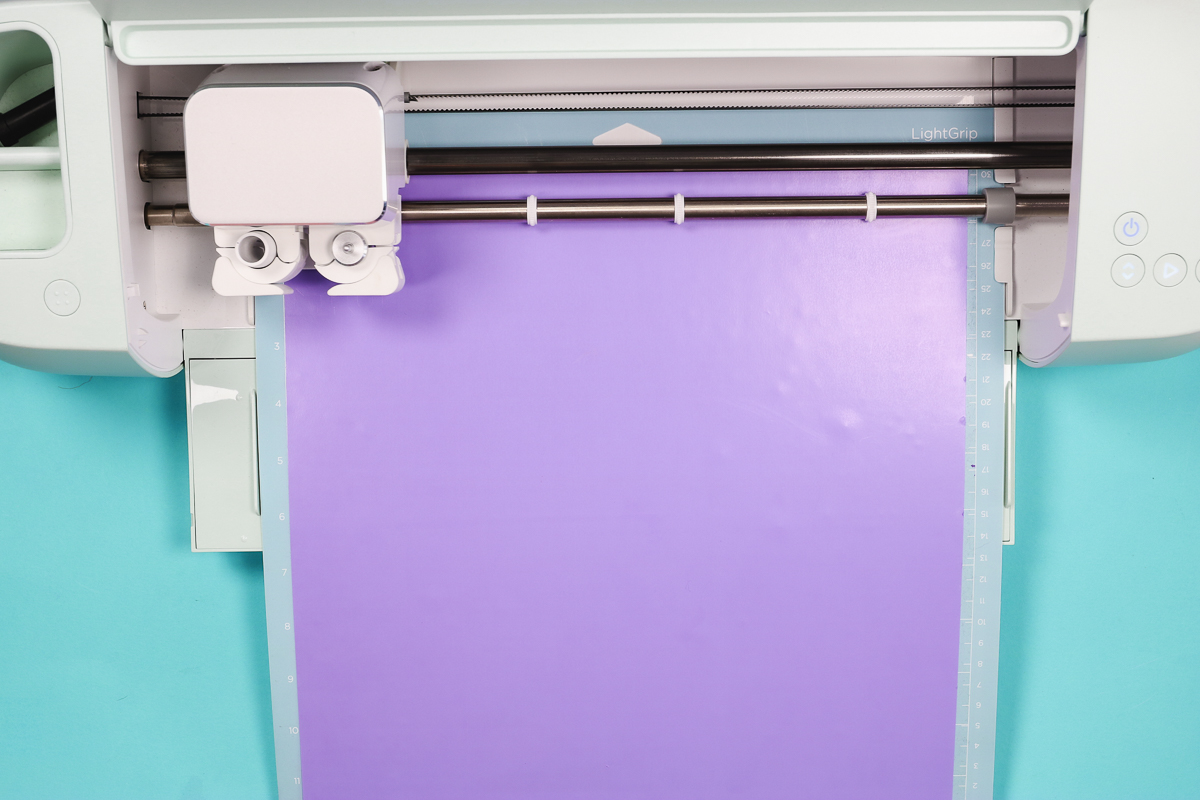 HTV being cut with Cricut.