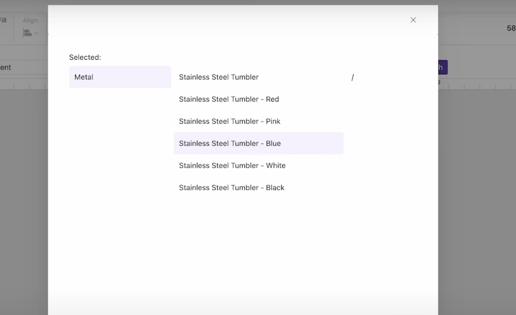 Select blank type.