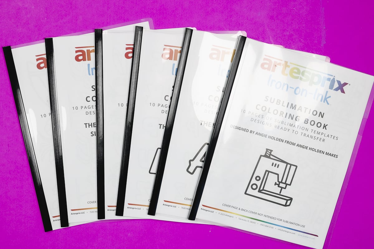 Collection of sublimation coloring books.