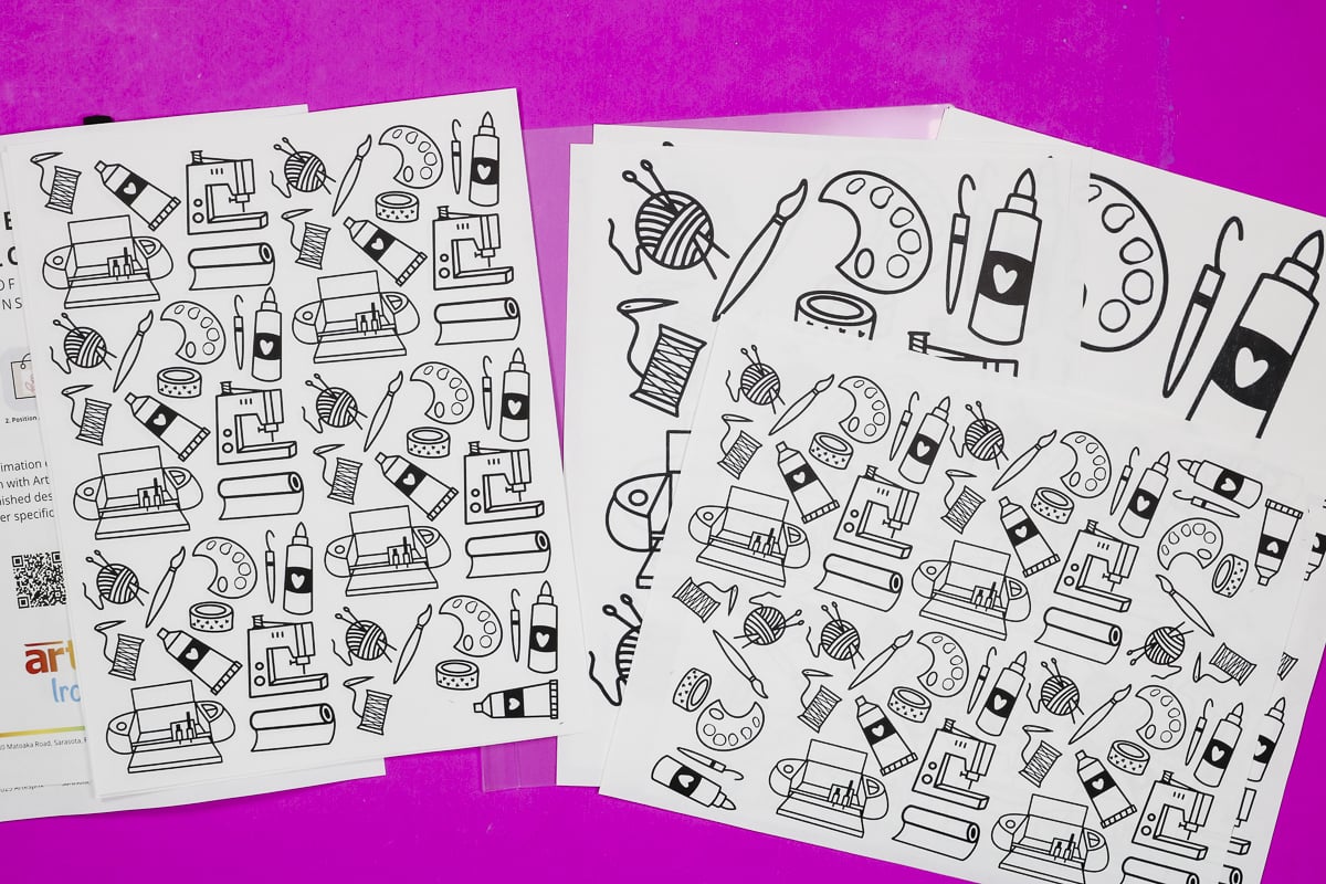 Loose sublimation coloring pages.