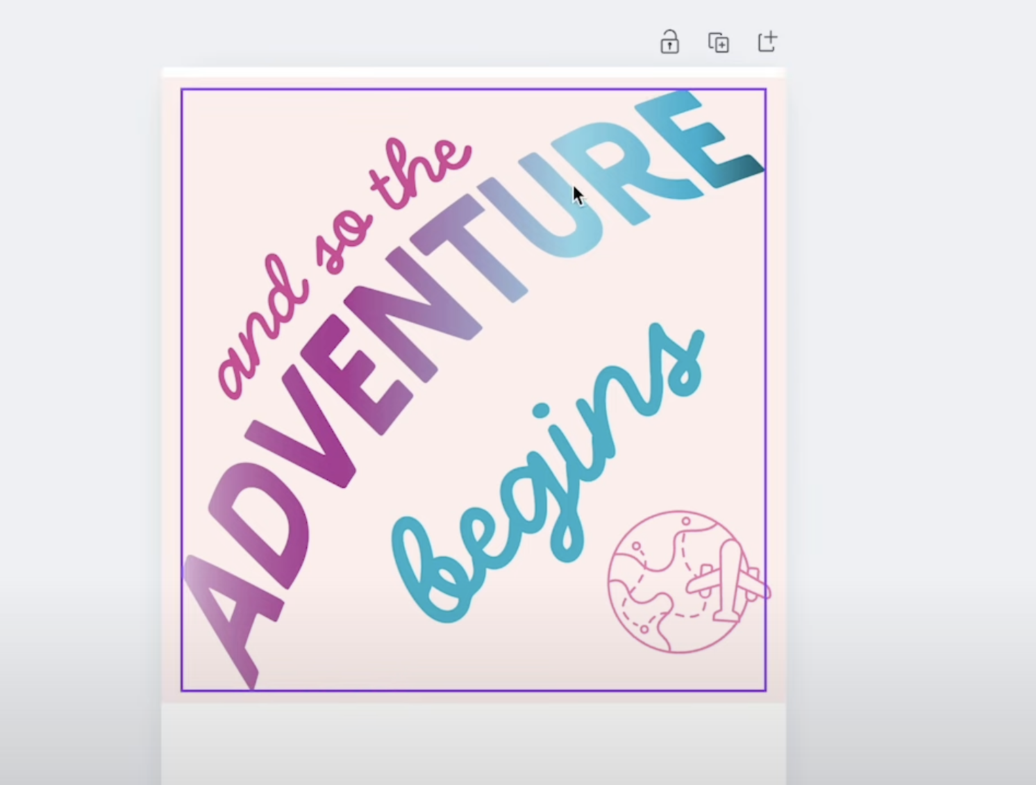 Add 8.5 inch by 8.5 inch square to the background to create a template.