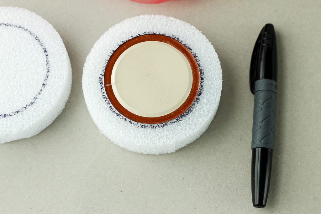 measuring styrofoam