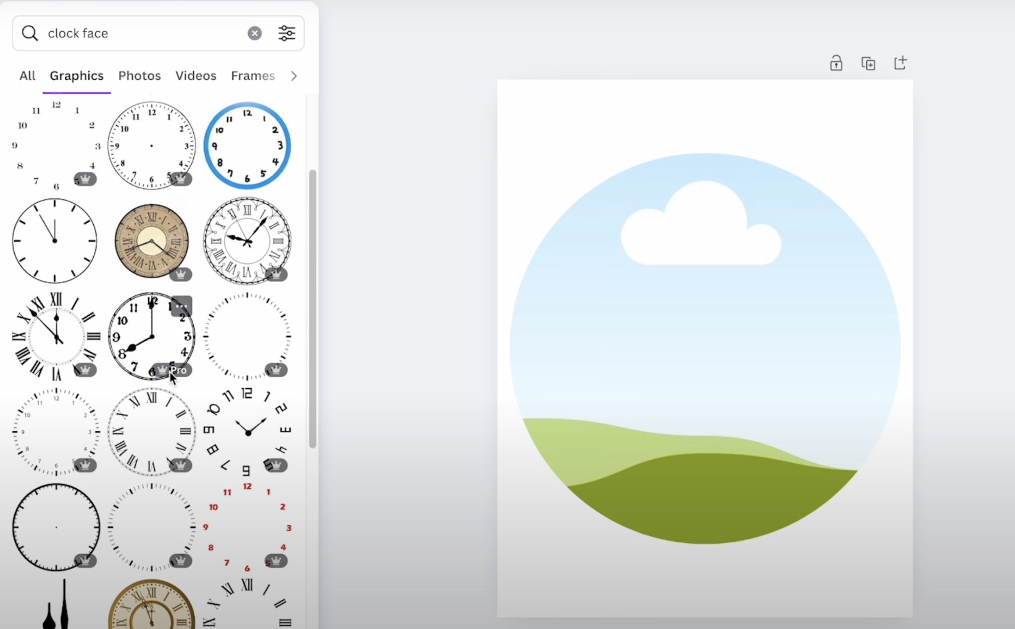 Search clock faces to find the style you like.