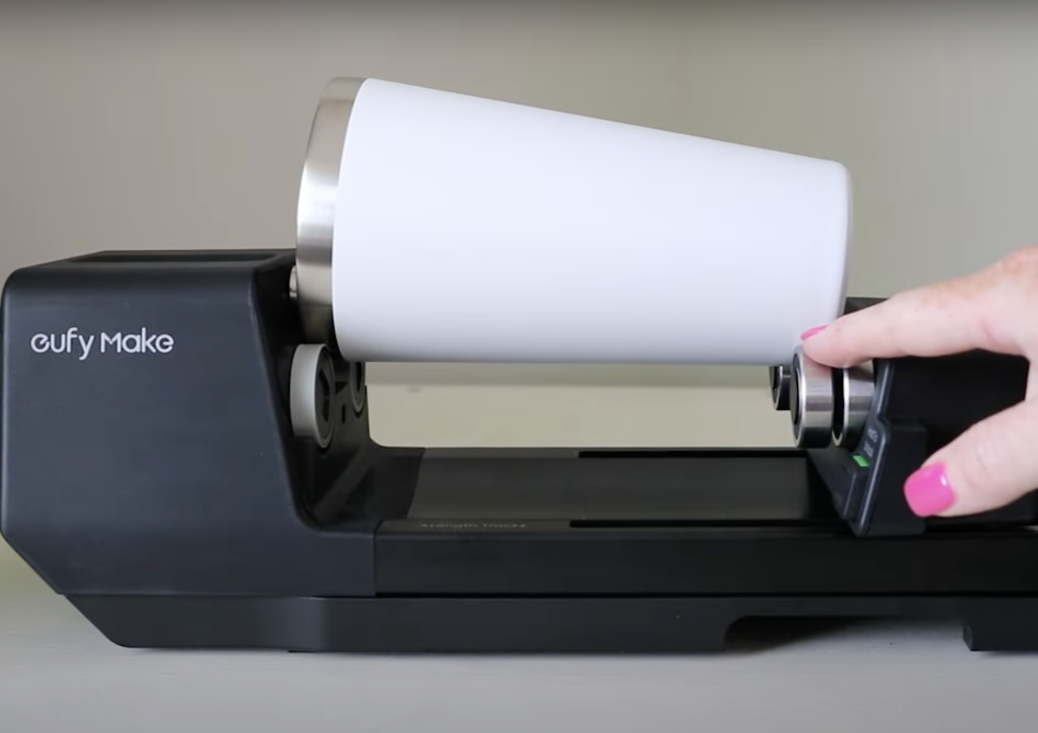 Lock the lever into place to secure the tumbler.