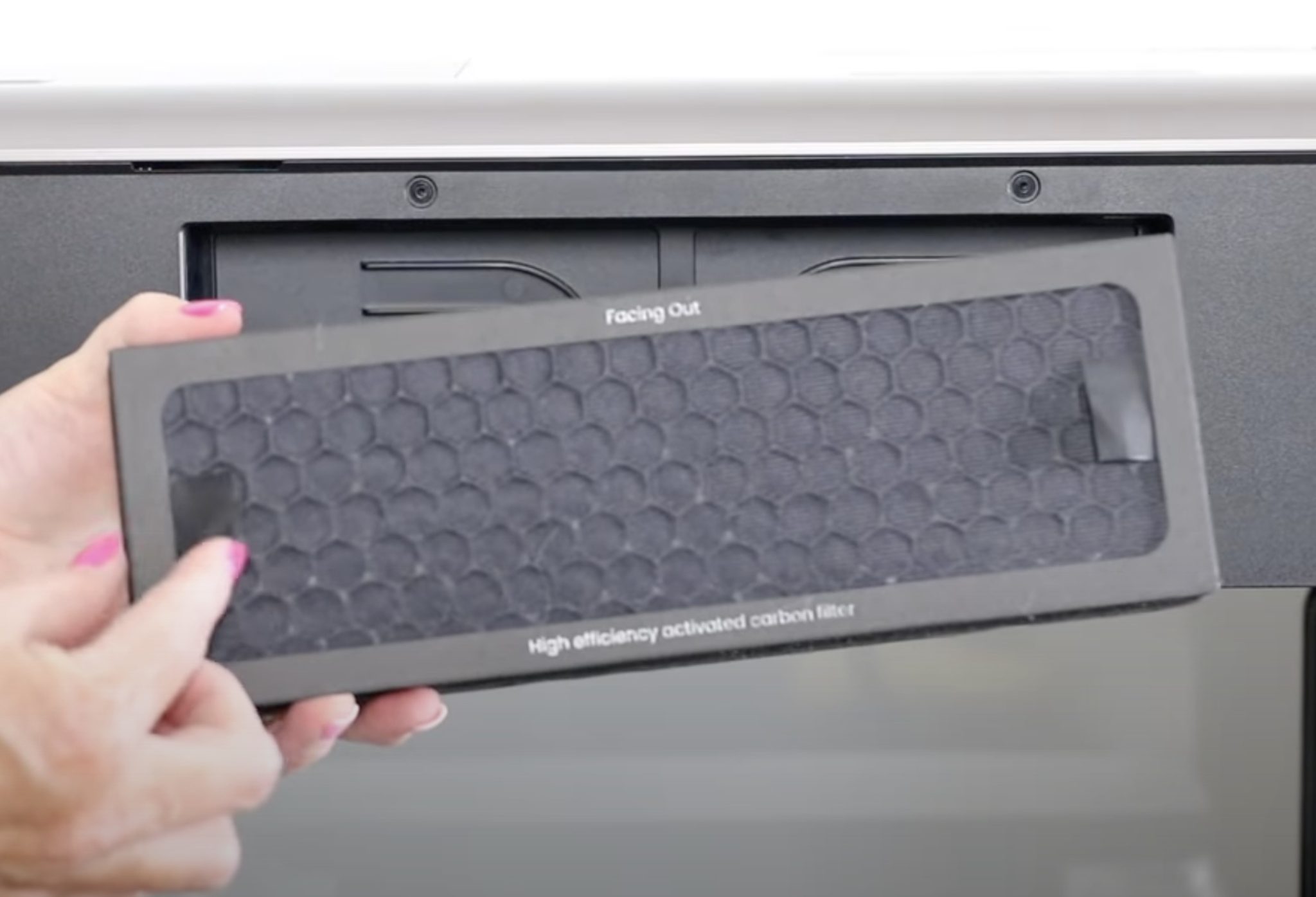 Install air filter to front of printer.