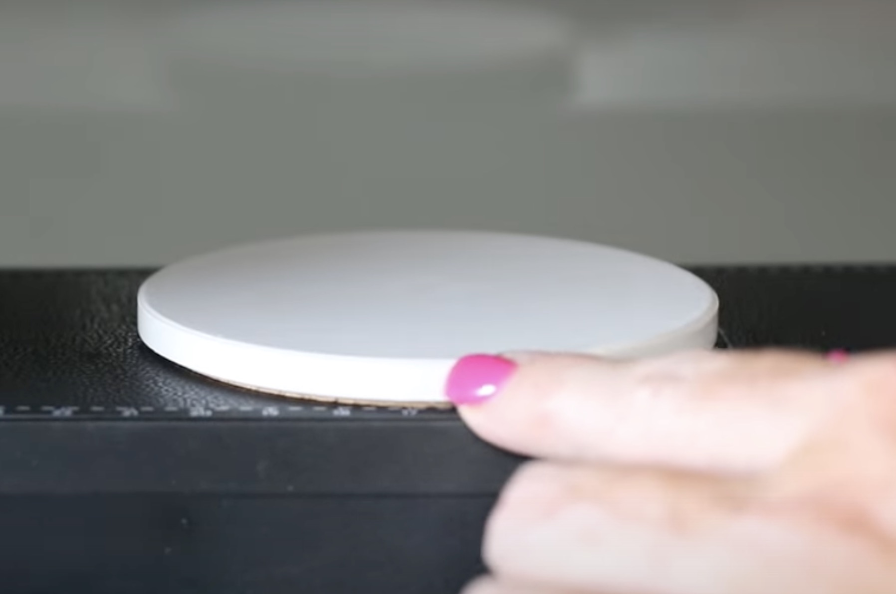 Place coster on flatbed.