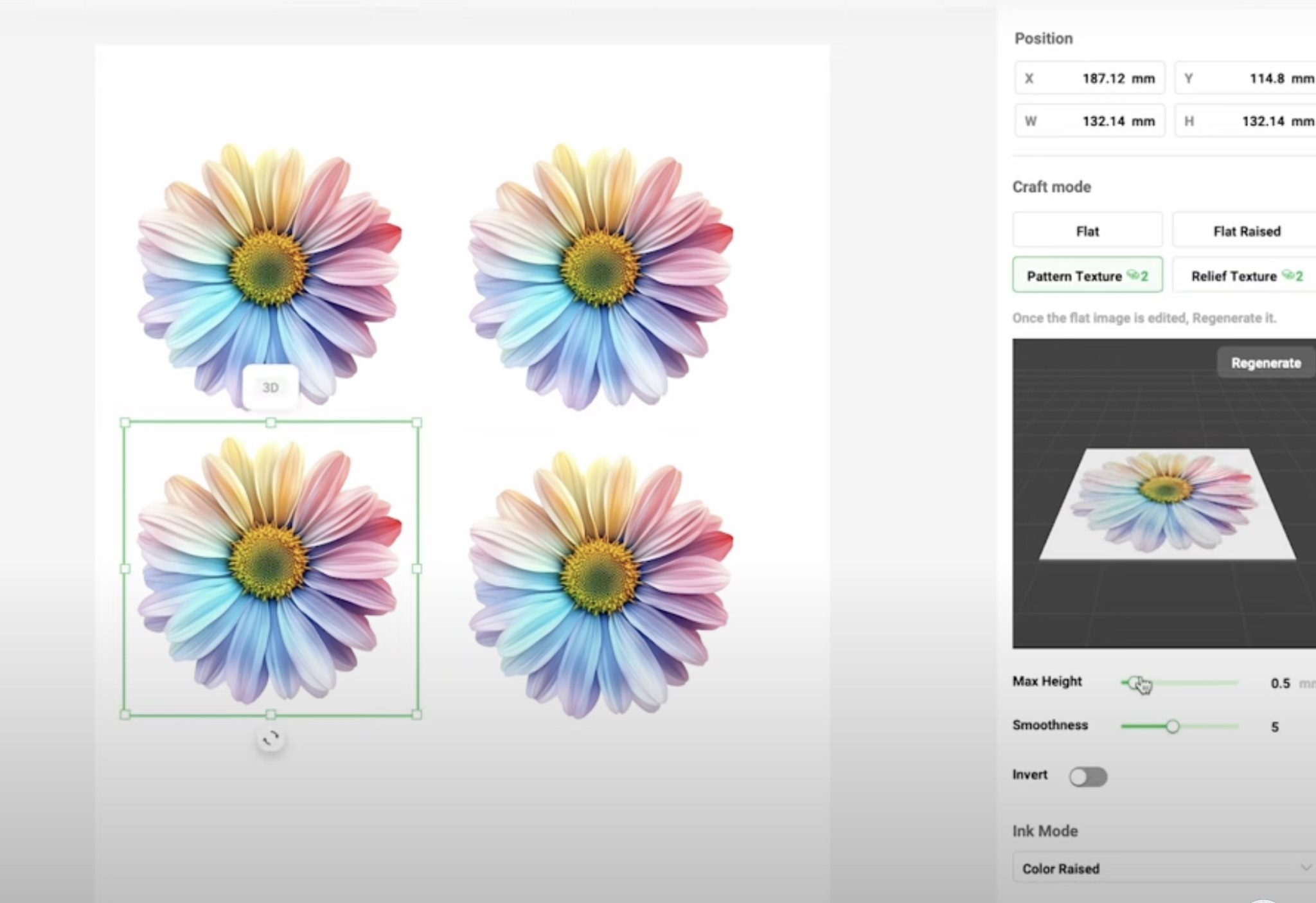 Add designs to canvas.