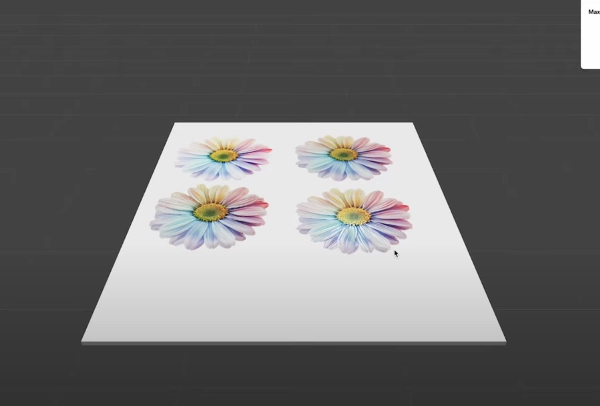 Print preview of multiple designs.