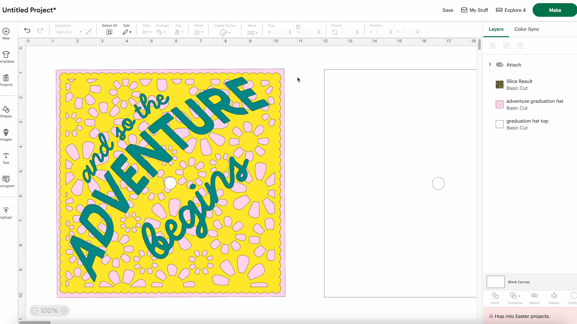 final design in cricut design spce