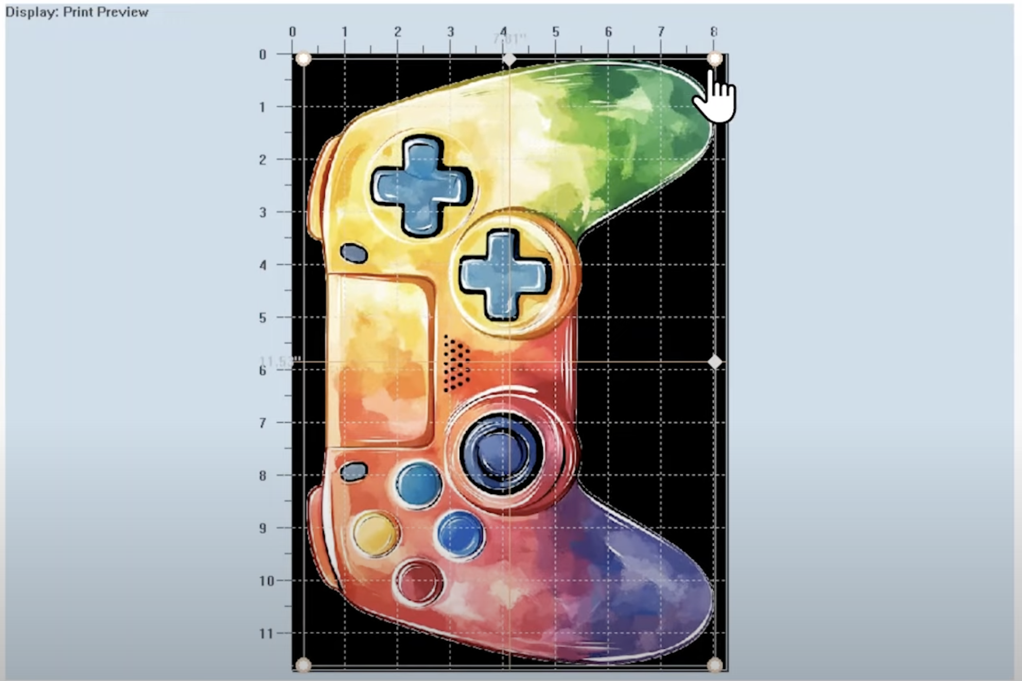 Resize the design to fit your blank.