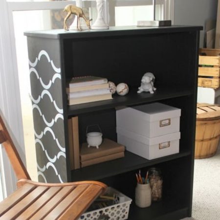 Stenciled bookcase