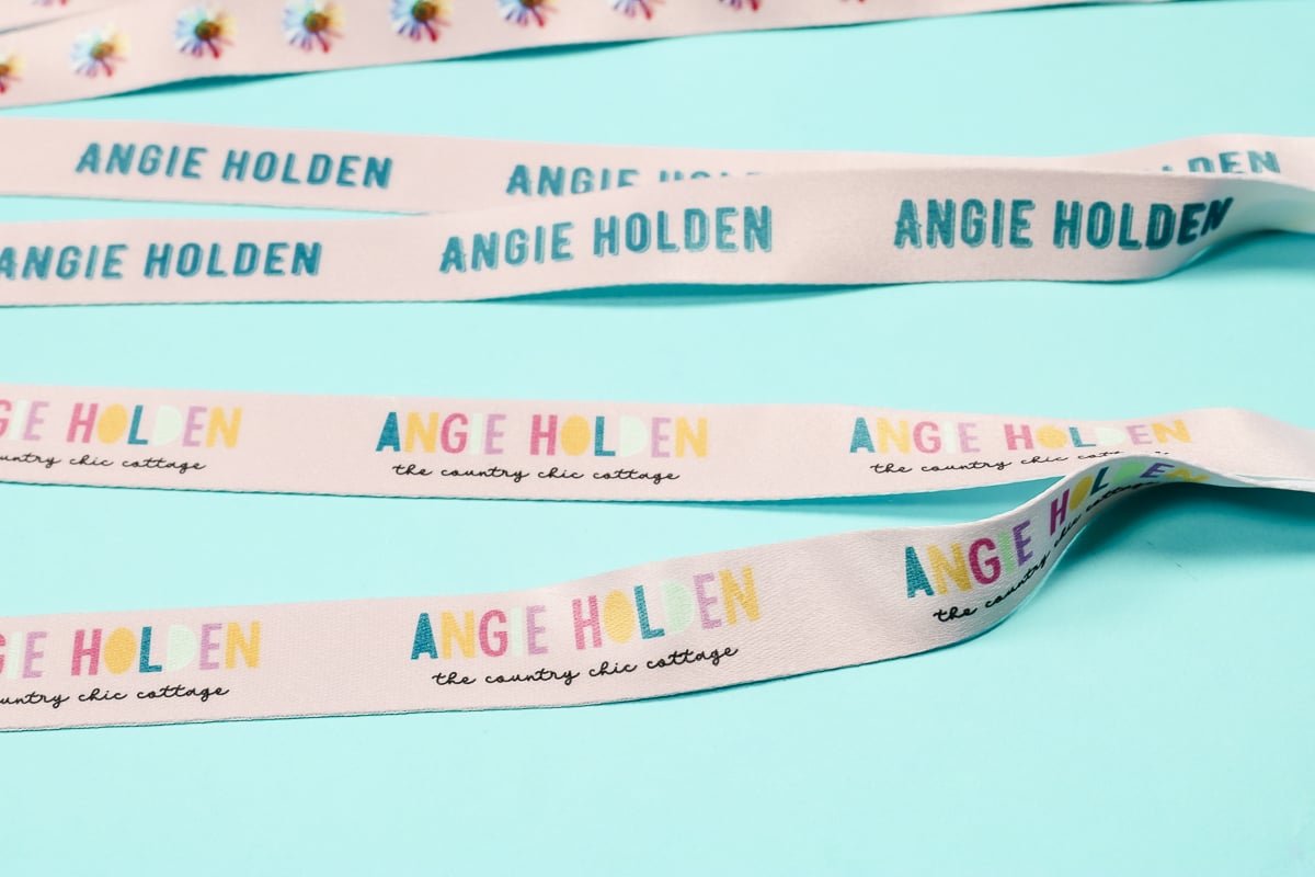 Close up of finished lanyards.