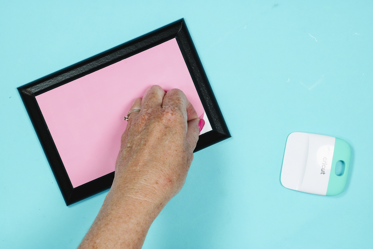 Remove protective film from sublimation blank.