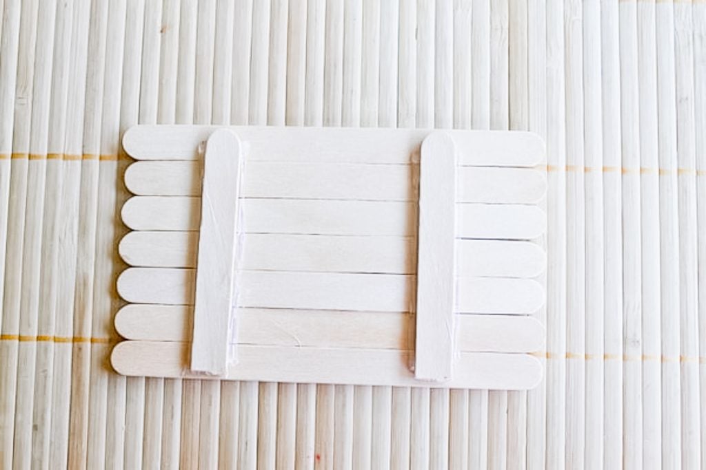 Gluing popsicle or craft sticks