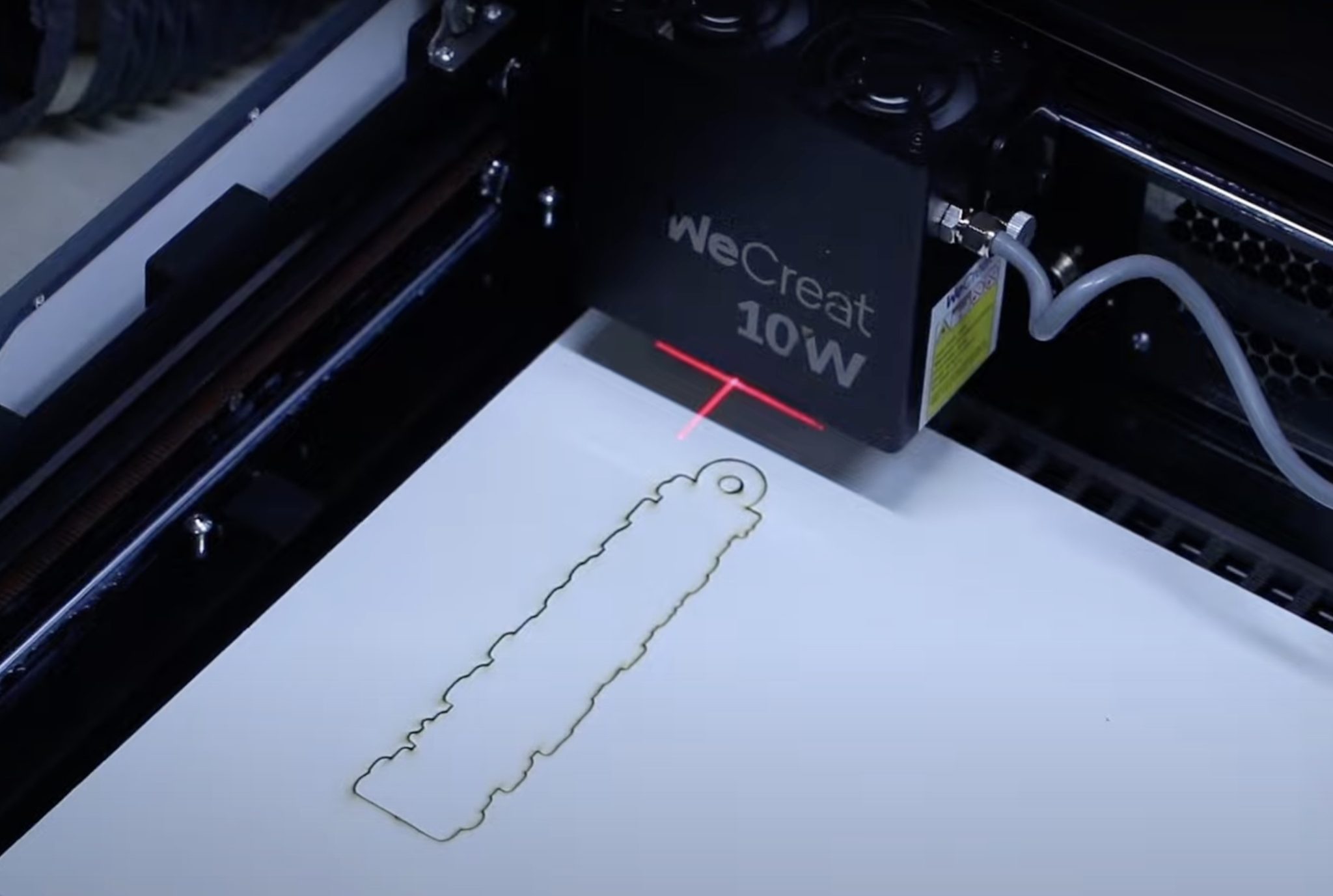 Finished design cut out with the WeCreat laser.