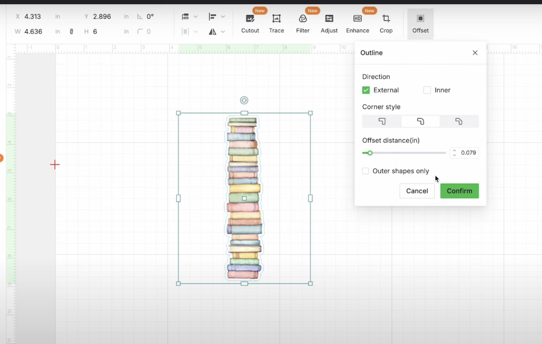 Add offset to design.