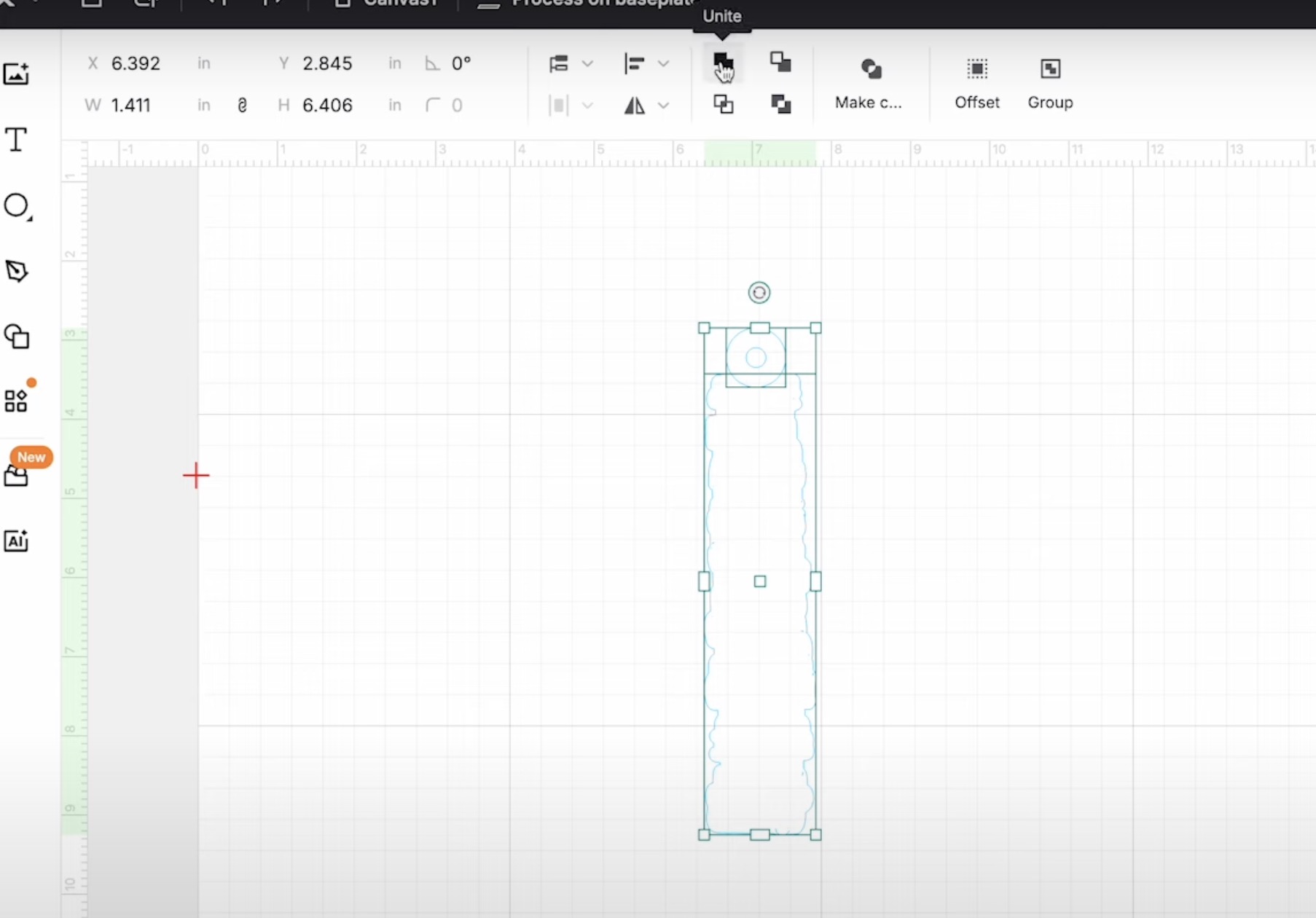 Unite outer circle and bookmark offset.