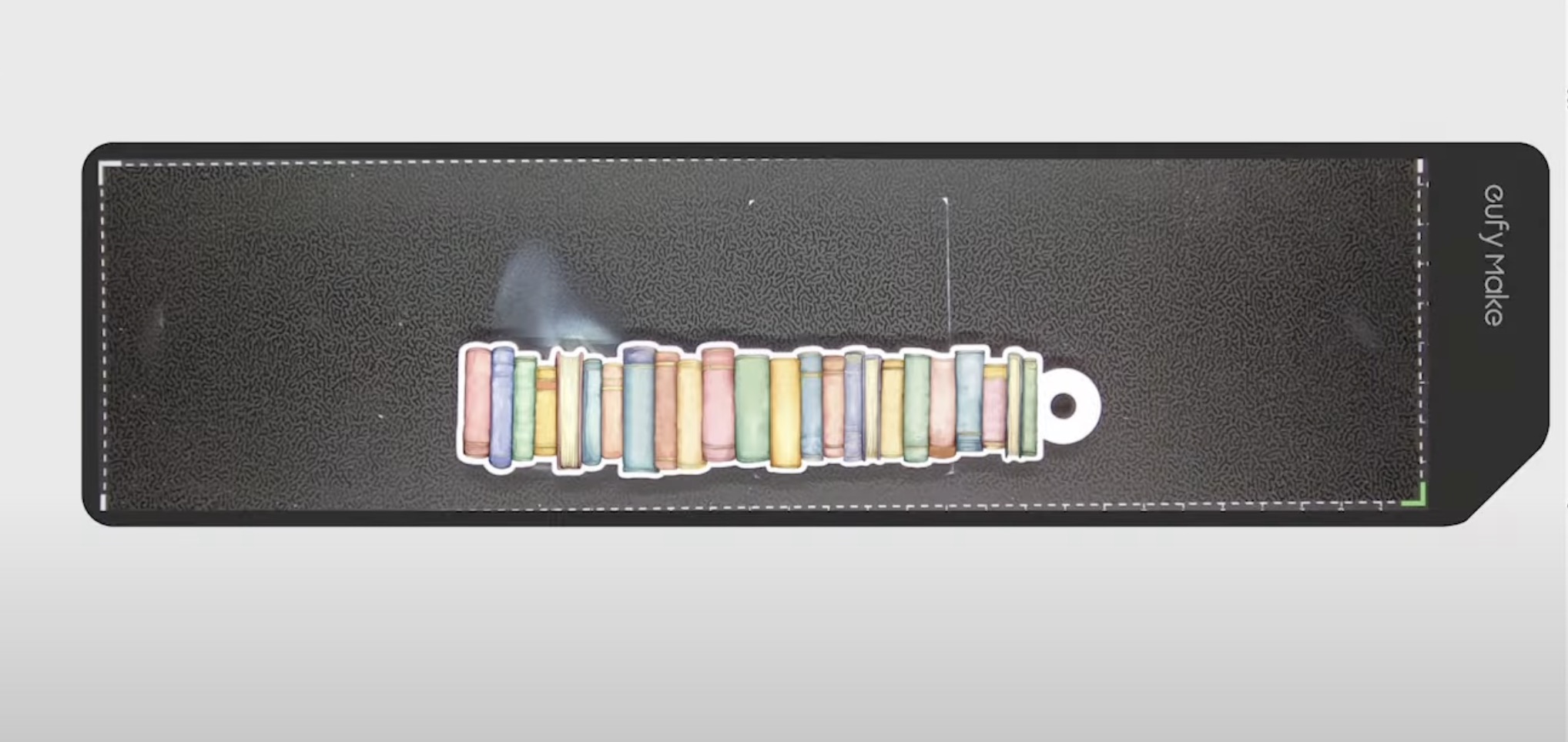 Center design on bookmark blank.