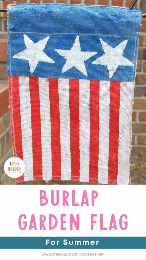 Burlap garden flag for summer