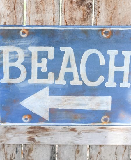 DIY beach sign