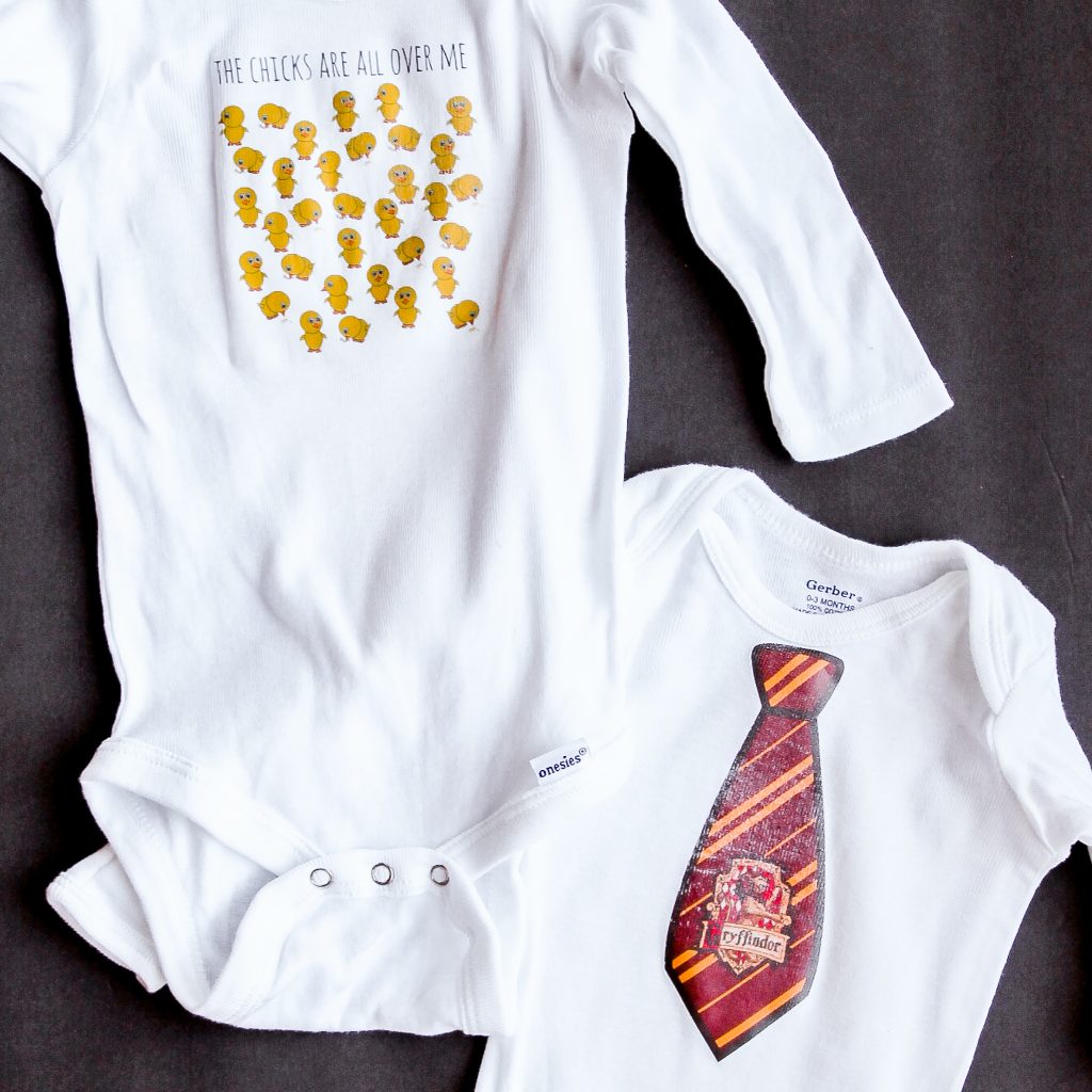 baby onesies with heat transfers