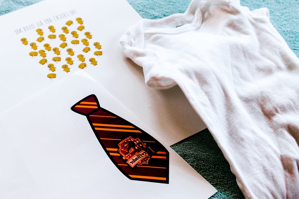 onesie and printable vinyl sheets