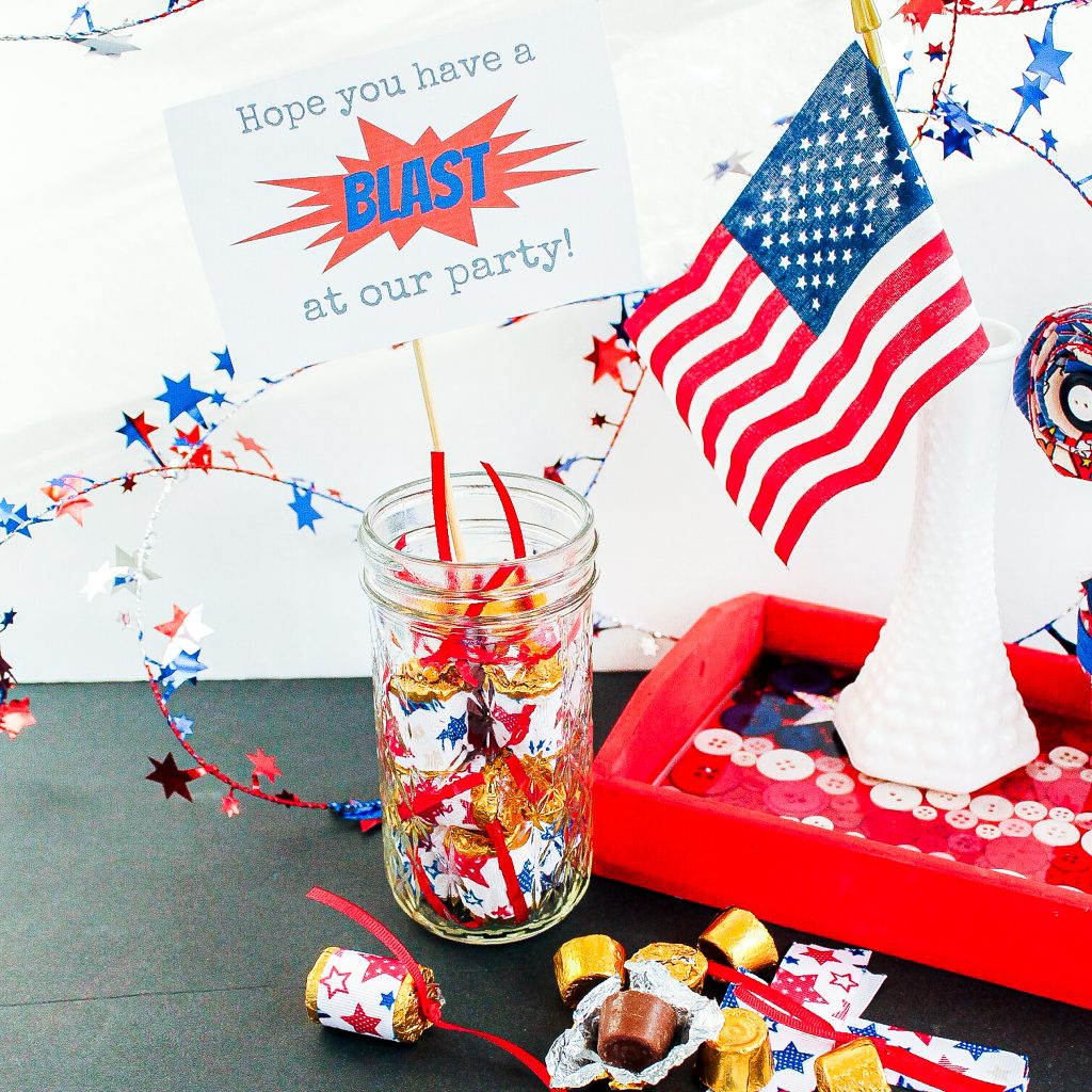 Candy jars for 4th of July