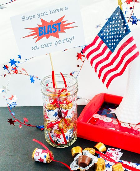 Candy jars for 4th of July