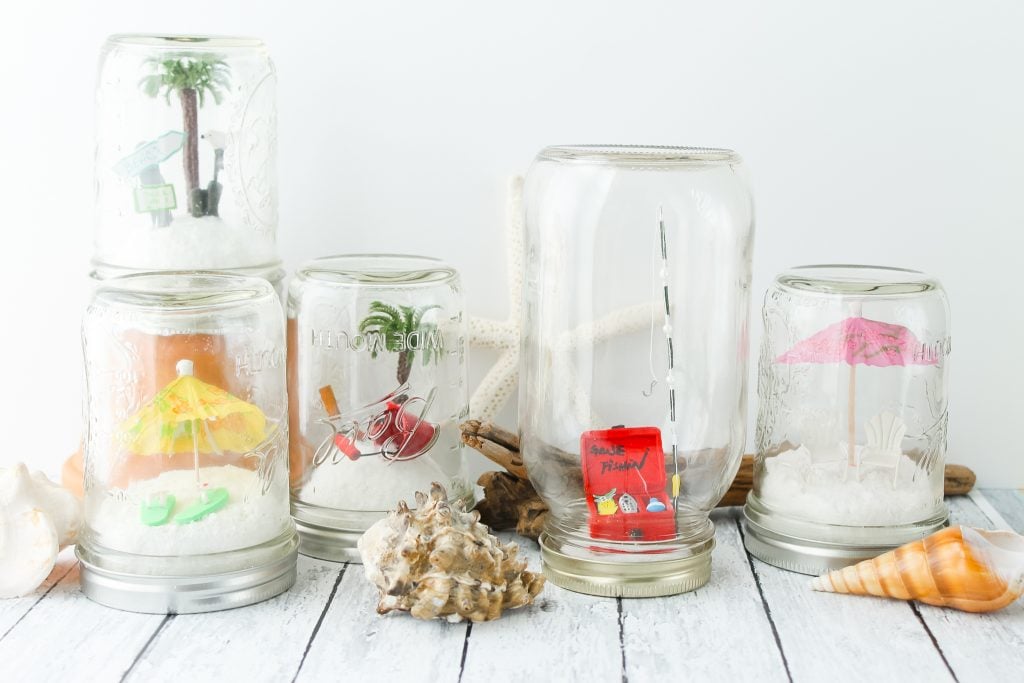 beach mason jar terrariums