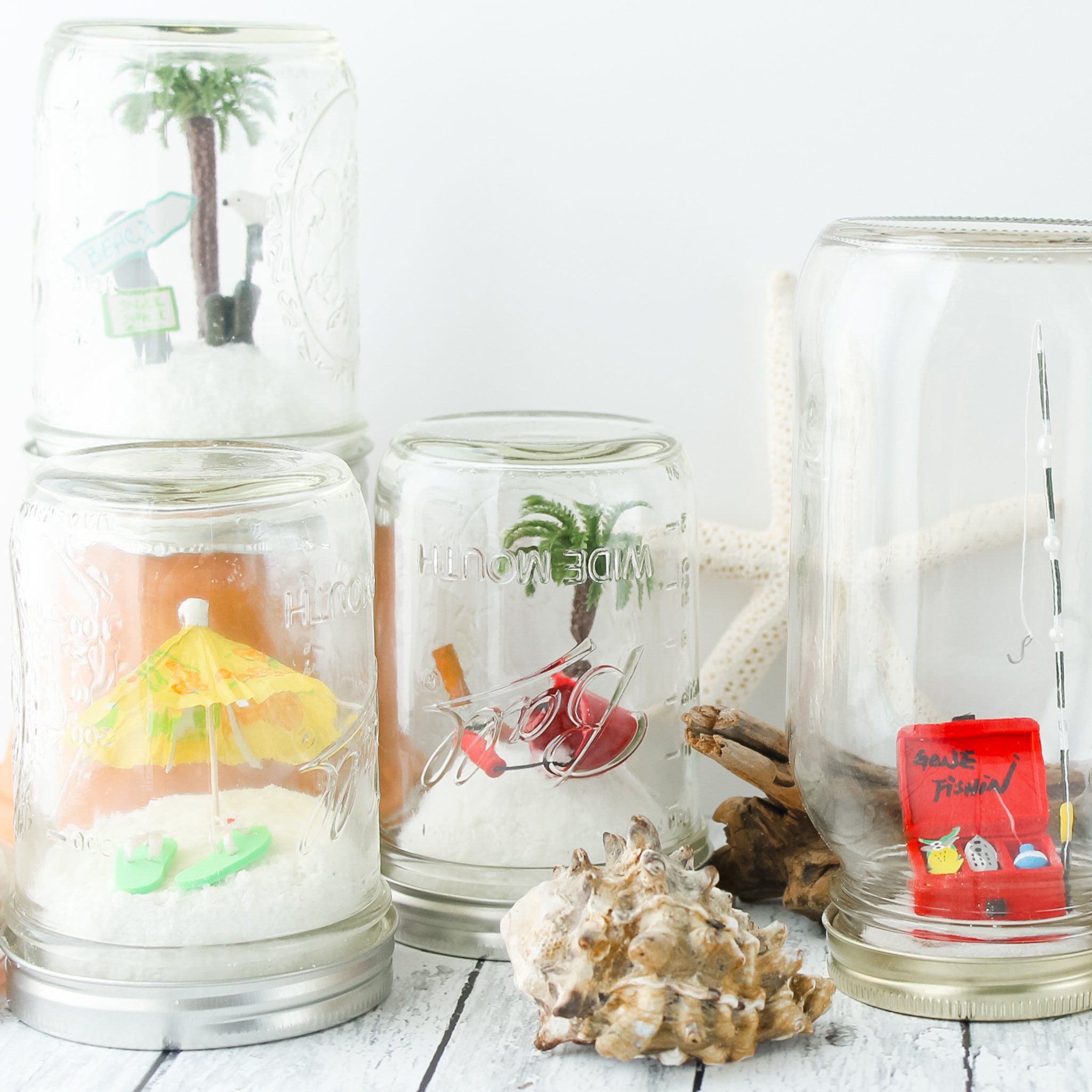 beach snow globe