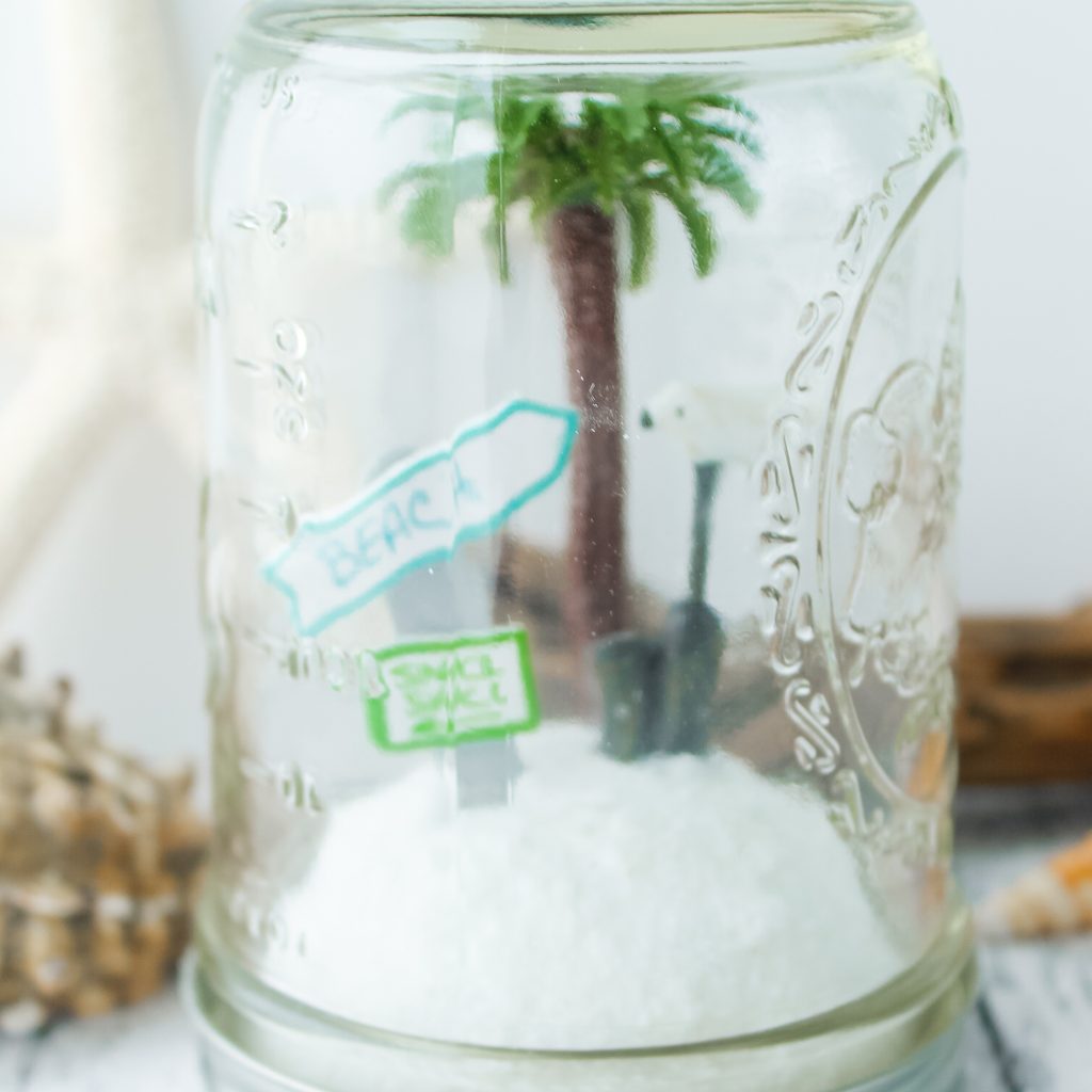 seagull and snack bar terrarium