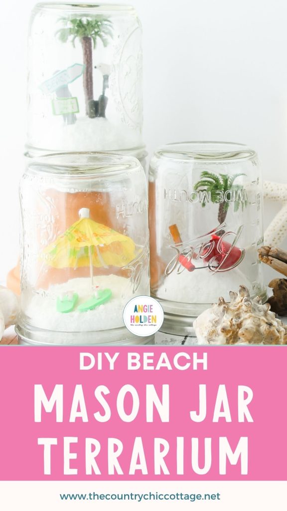 Beach-themed mason jars
