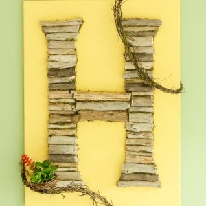 monogram using driftwood