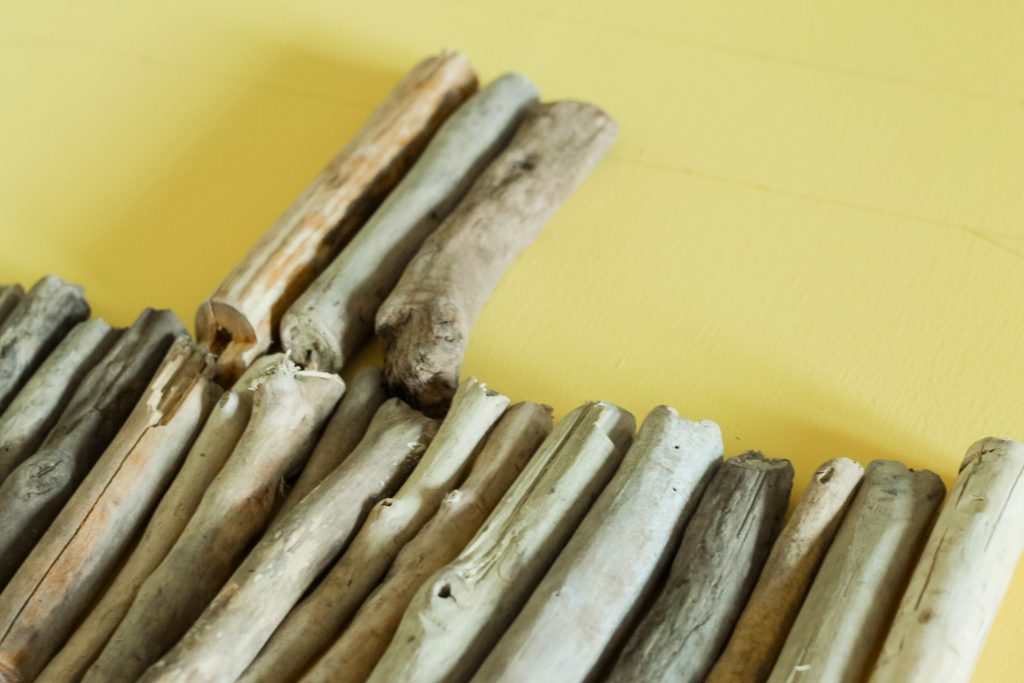 lining up wood pieces
