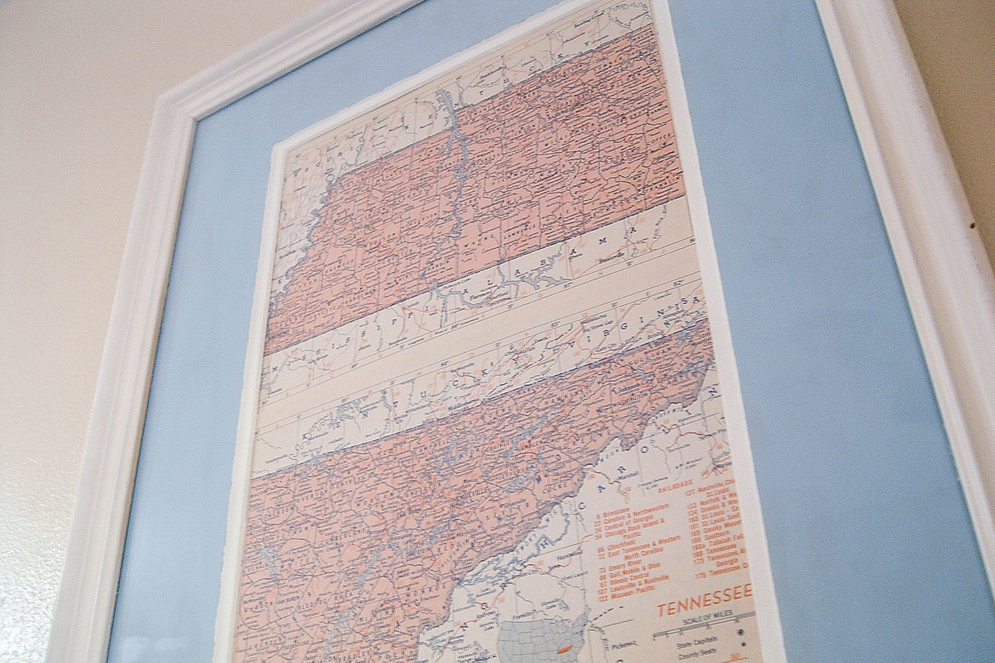 How To Frame Old Maps - Angie Holden The Country Chic Cottage
