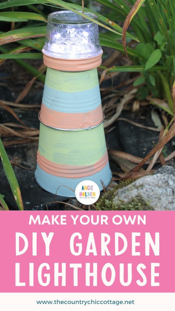 DIY garden lighthouse
